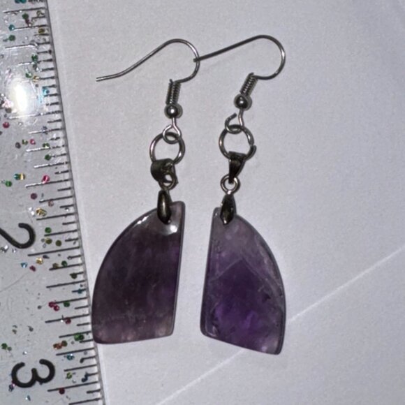 Amethyst Dangle Earring - Picture 8 of 11